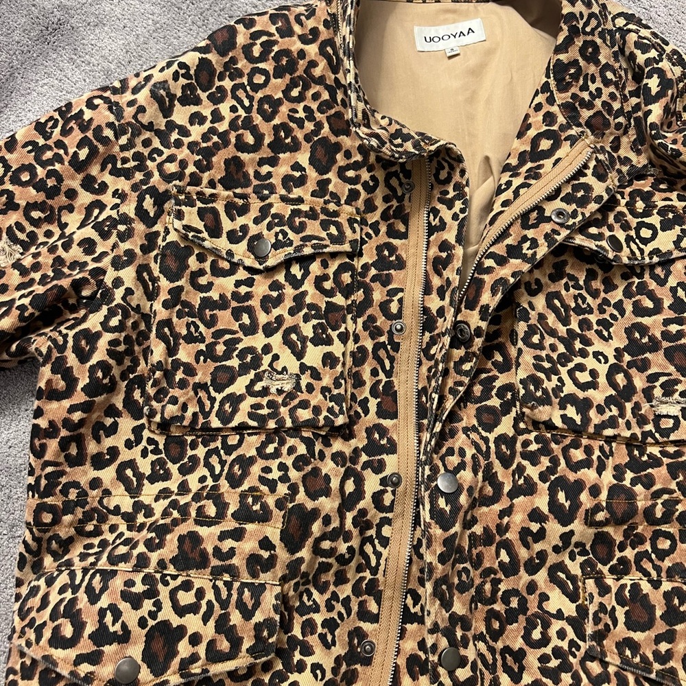 Leopard Print Utility Jacket - Picture 3 of 5